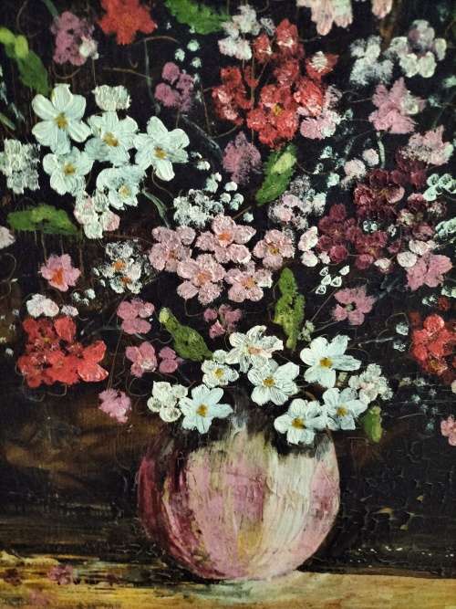 Bowl  of Flowers by P Malan