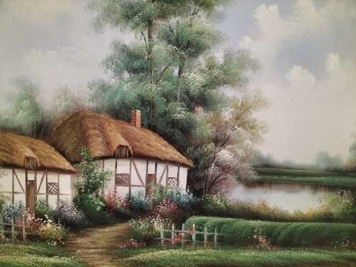 Cottage Painting Framed