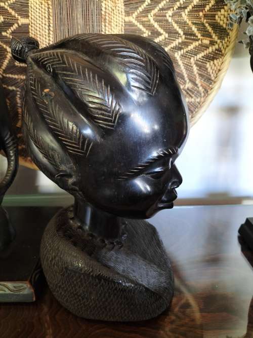 Ebony Female African Bust