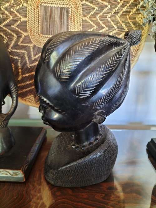 Ebony Female African Bust