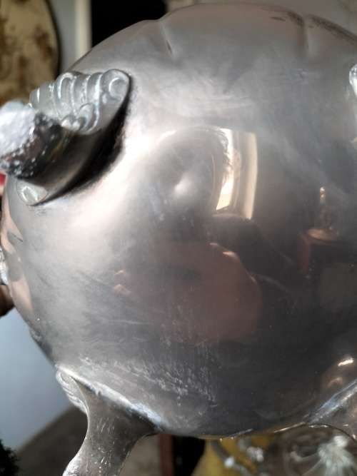 Antique Melon Motif Silver Plated Tea Set