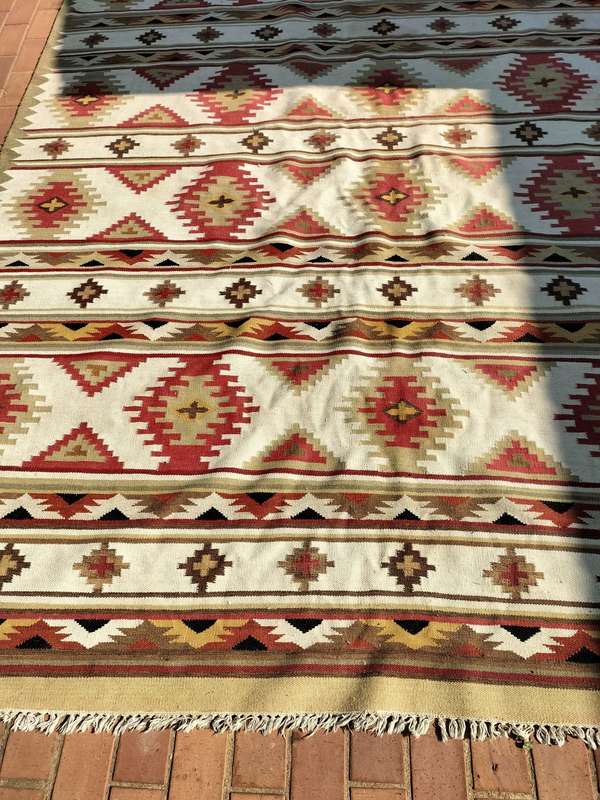 Large Jute Kilim Carpet