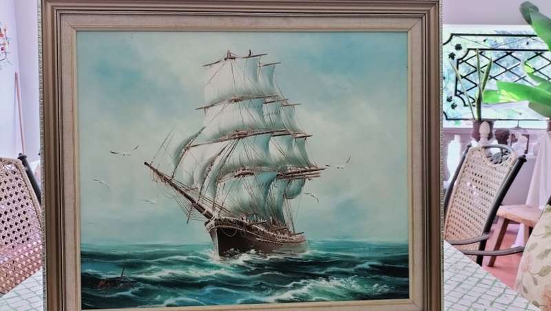 Original Rupert Hydan Clipper Ship Framed Painting