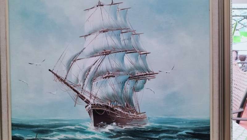 Original Rupert Hydan Clipper Ship Framed Painting