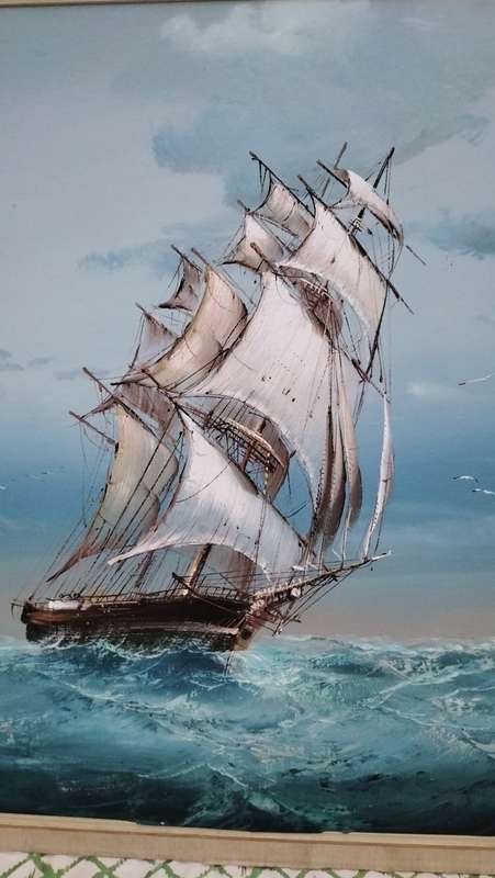 Original Brian Pak  Clipper Ship Painting