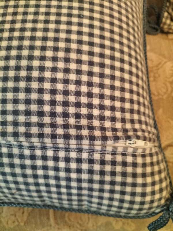Beautiful Tapestry & Gingham Cushion