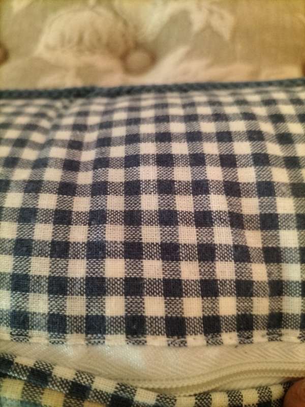 Beautiful Tapestry & Gingham Cushion