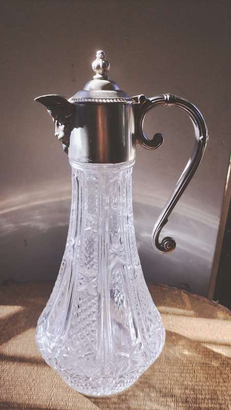 Bacchus Sprout Cut Glass Claret Jug