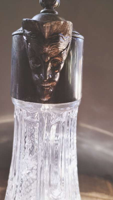 Bacchus Sprout Cut Glass Claret Jug