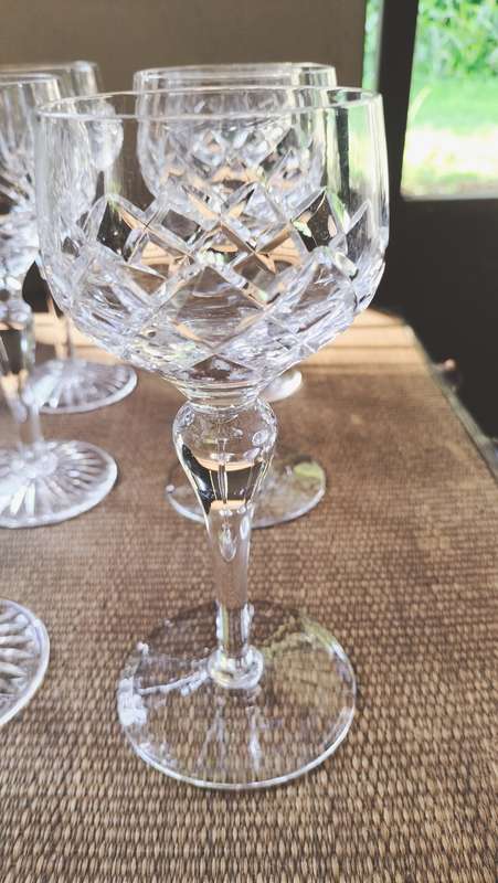 Set of 9 Stuart Crystal Wine Glasses