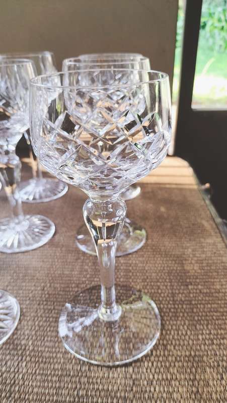 Set of 9 Stuart Crystal Wine Glasses
