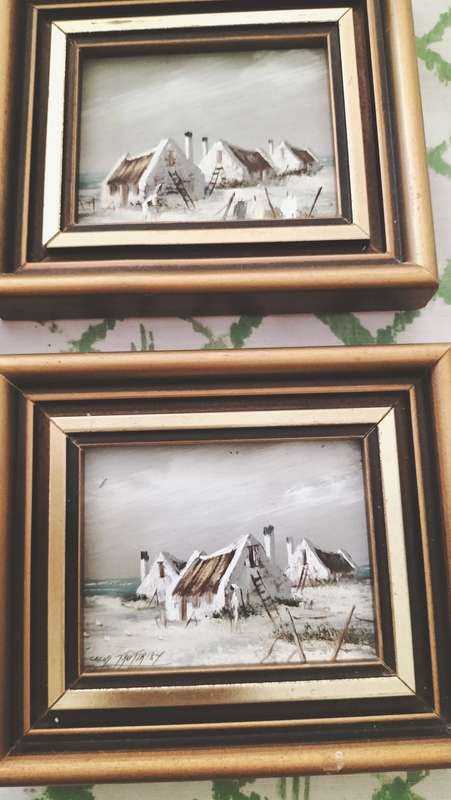 Set of 3 Miniature Paintings of The West Coast