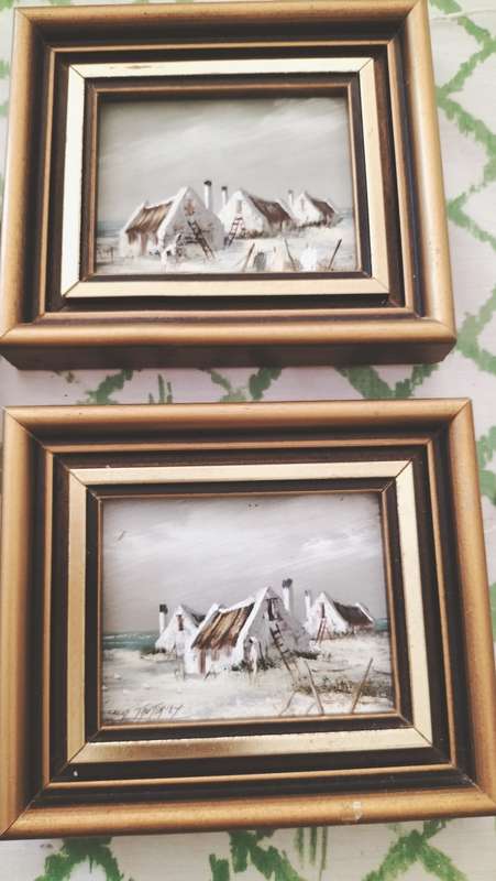Set of 3 Miniature Paintings of The West Coast