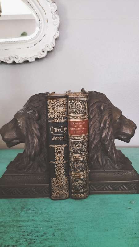 Beautiful Large Lion Bookends