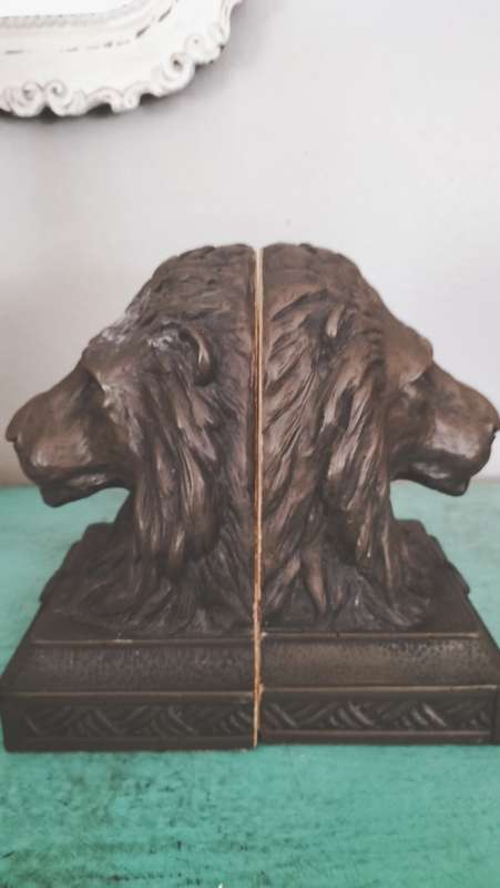 Beautiful Large Lion Bookends