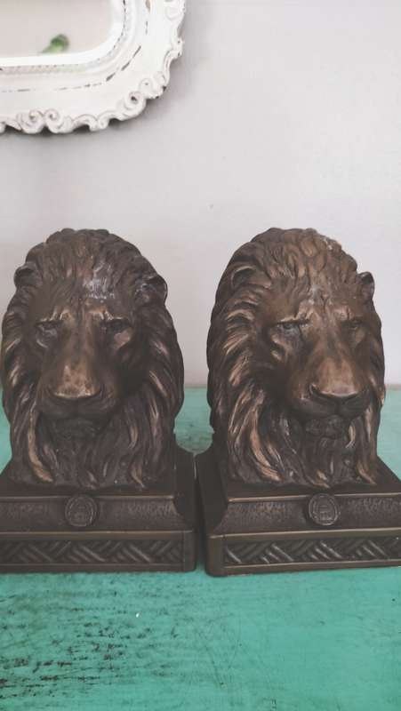 Beautiful Large Lion Bookends