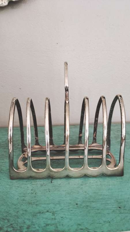 Antique Silver Plated Toast Rack