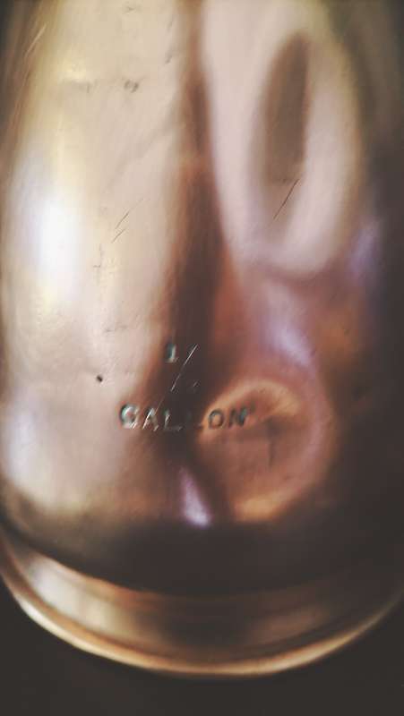 Copper Flagon Georgian C1822 made in England