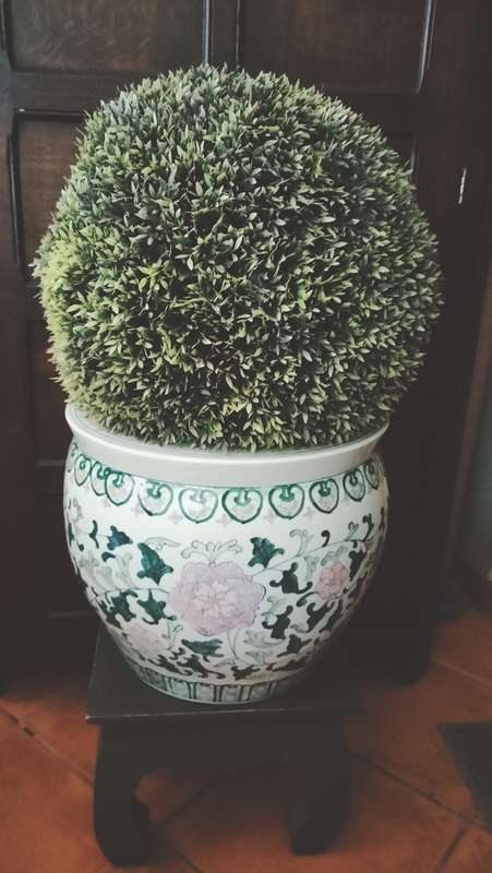Large Chinese Jardiniere or Fish Bowl withStand
