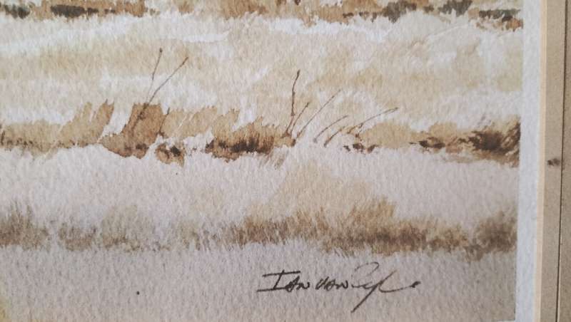 Ian van Zyl Framed Watercolour Painting of a Cheetah