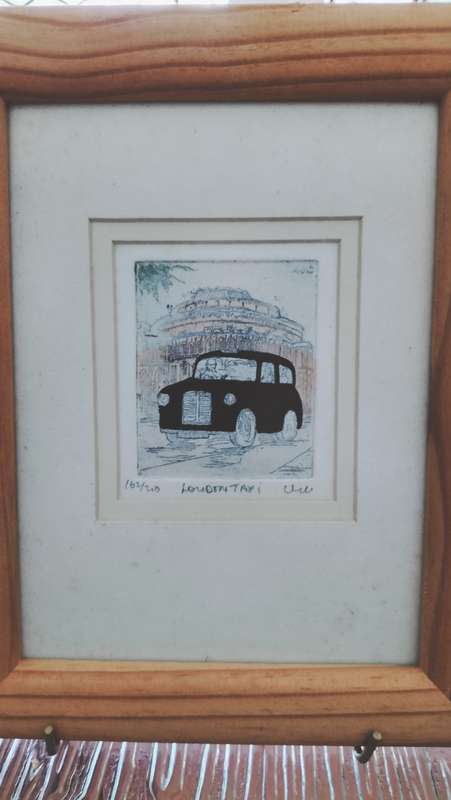 Pair of Dorothy Lloyd Griffin`s Etchings - Big Ben & London Taxi`