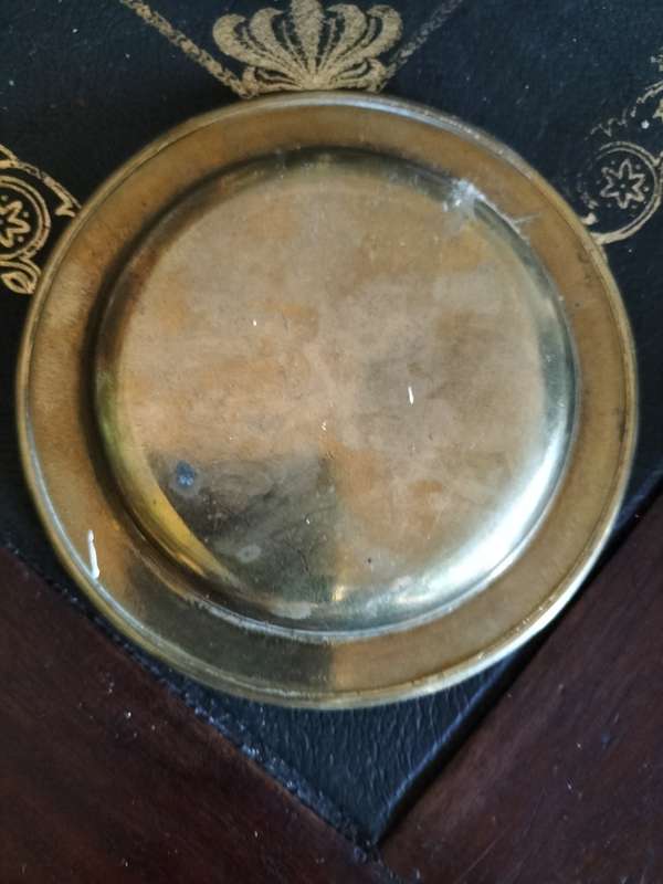 Vintage Brass Ashtray Dutch Relief