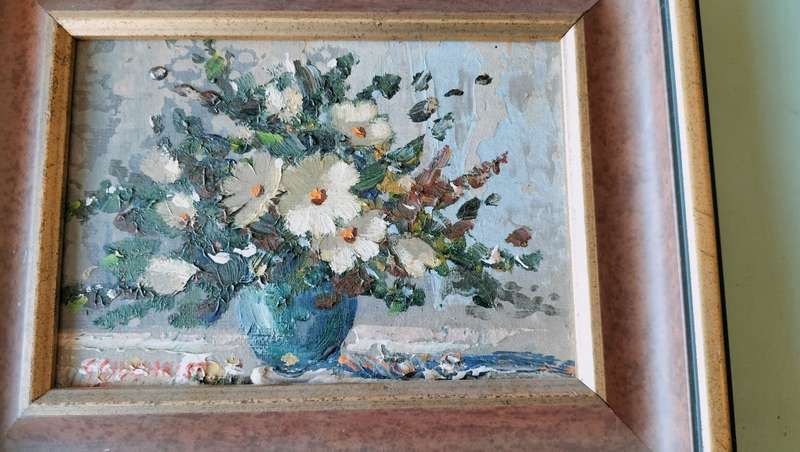 Gill Gilchrist  SA Artist Bowl of Cosmos