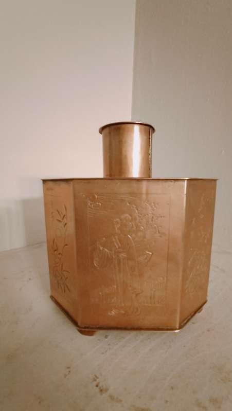 Chinese Brass Tea Caddy