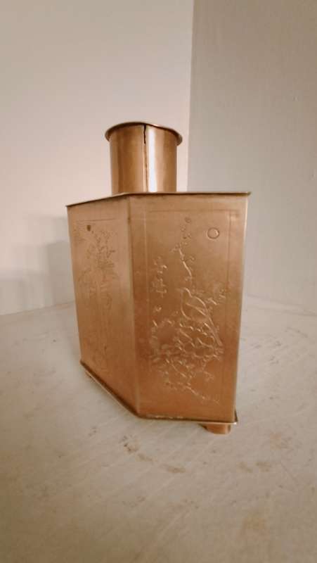 Chinese Brass Tea Caddy
