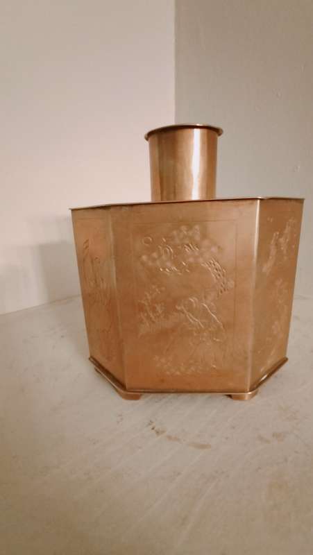 Chinese Brass Tea Caddy