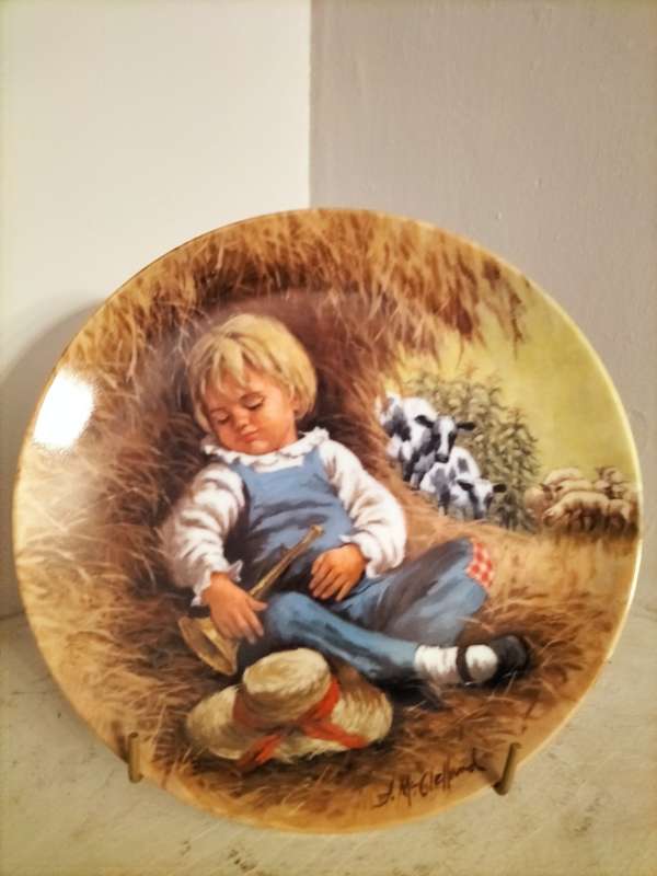 1980 Reco Collectors Plate Little Boy Blue - Mother Goose Series