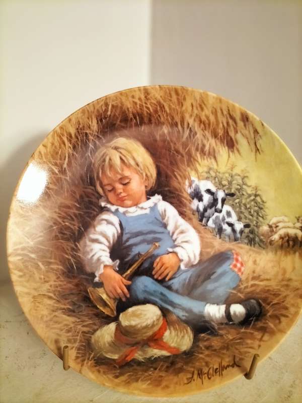 1980 Reco Collectors Plate Little Boy Blue - Mother Goose Series
