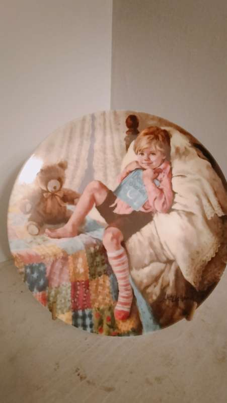 1980 Reco Collectors Plate Diddle Diddle Dumpling - Mother Goose Series