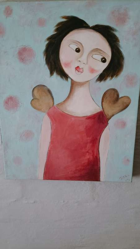 Whimsical Girl Painting by Garl