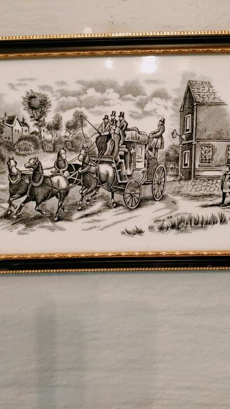 Black & White Transfer Framed Tile