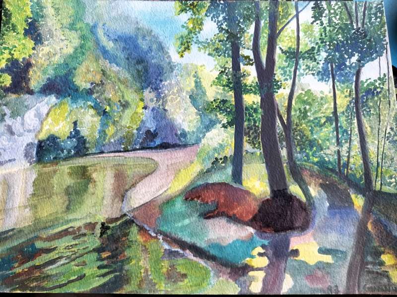 Landscape Painting by A Gunning C 1993