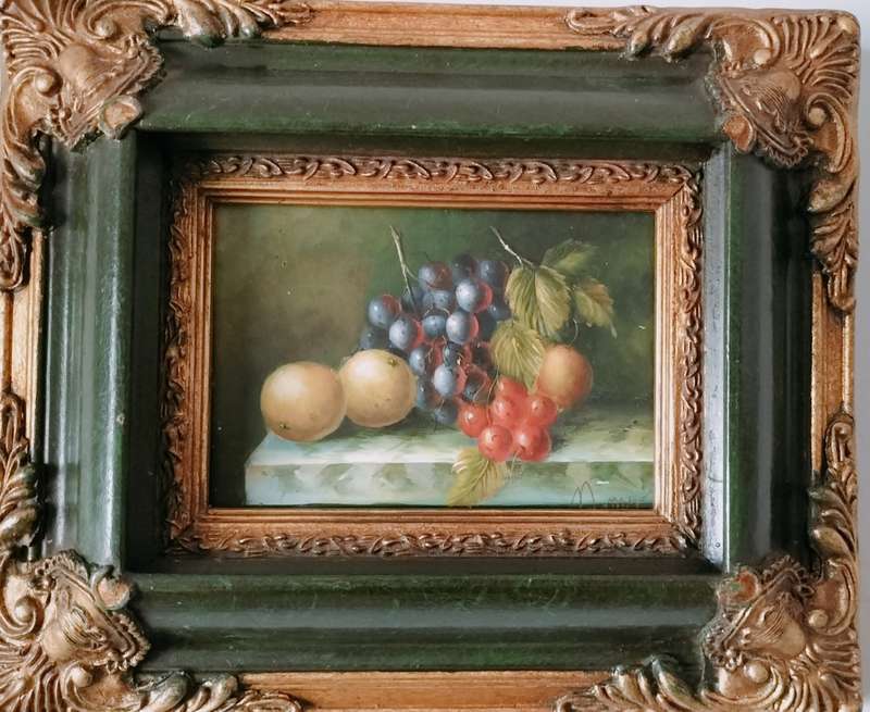 Still Life Framed Painting of Fruit