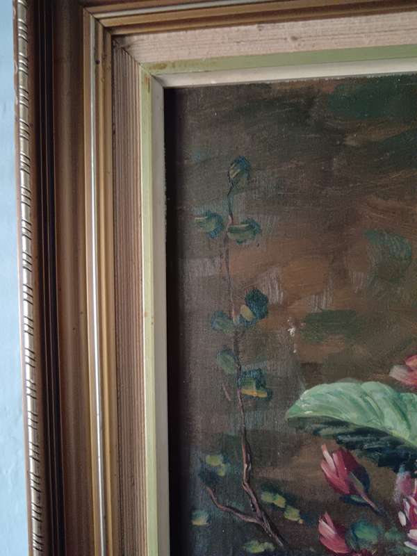 Framed Rose Painting