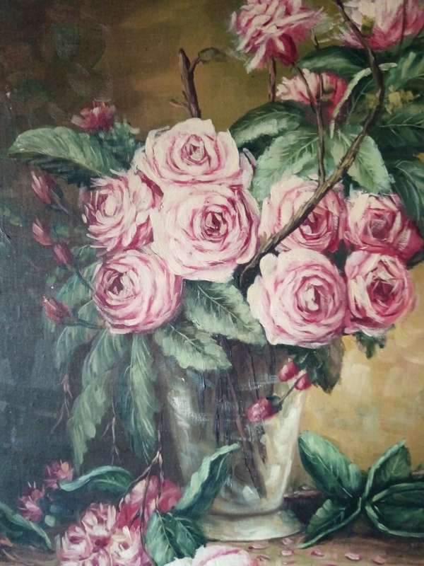 Framed Rose Painting