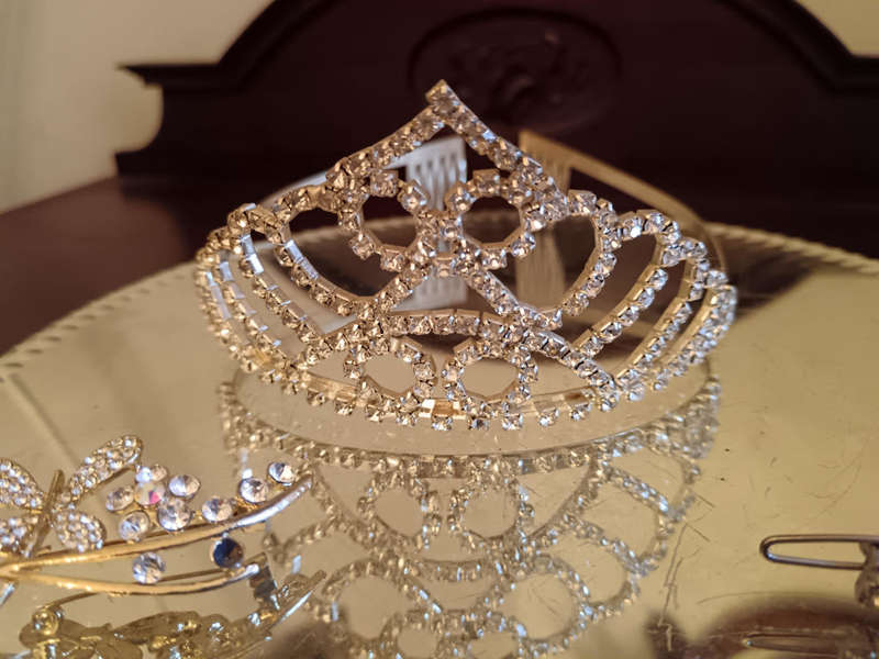 Diamante Tiara, Brooch & Hair Clip