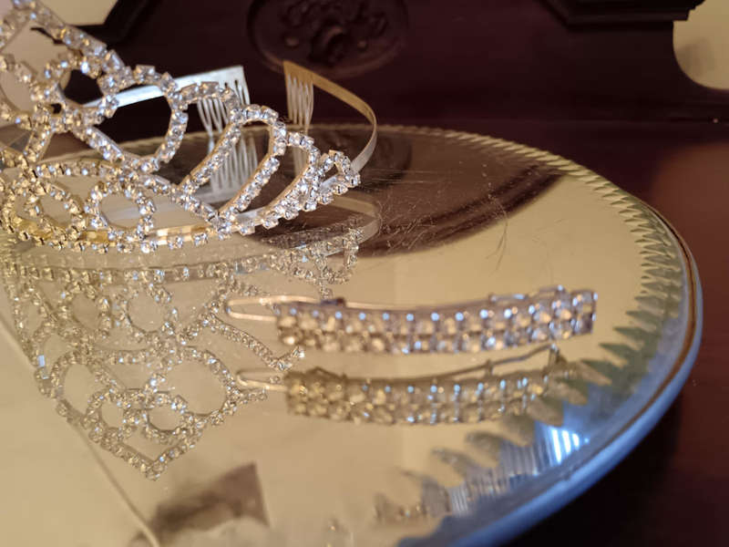 Diamante Tiara, Brooch & Hair Clip