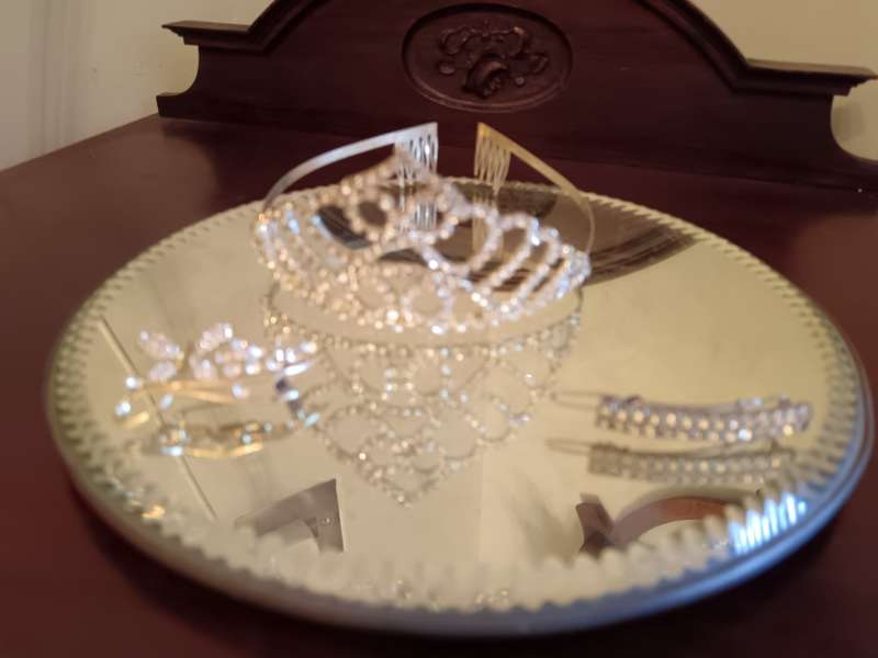 Diamante Tiara, Brooch & Hair Clip
