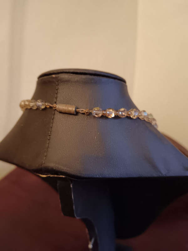 Vintage Grey Crystal Necklace