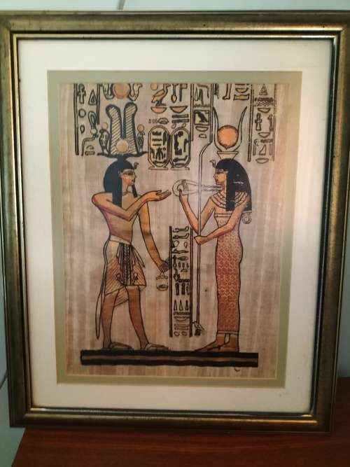 Framed Egyptian Art on Rice Paper
