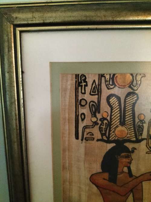 Framed Egyptian Art on Rice Paper