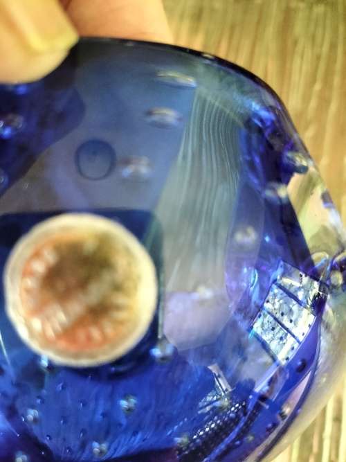 Blue Bubble Murano Ashtray