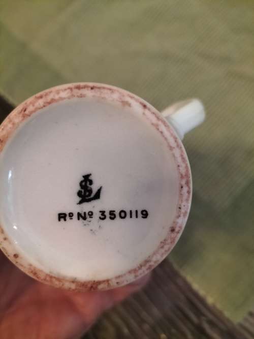 Antique Child`s Cup with Silver Rim ` This little Piggy`