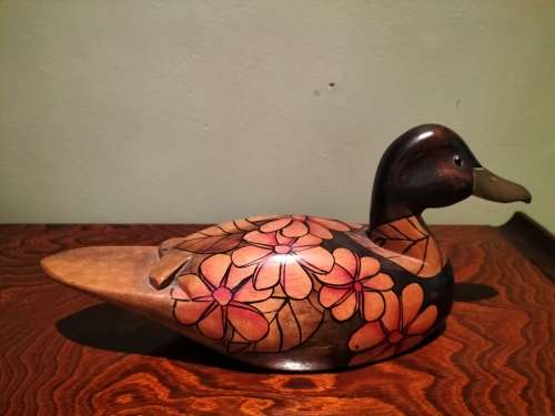 Vintage Wooden  Hand Painted Decoy Duck
