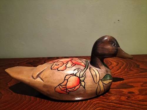Vintage Wooden Hand Painted Decoy Duck