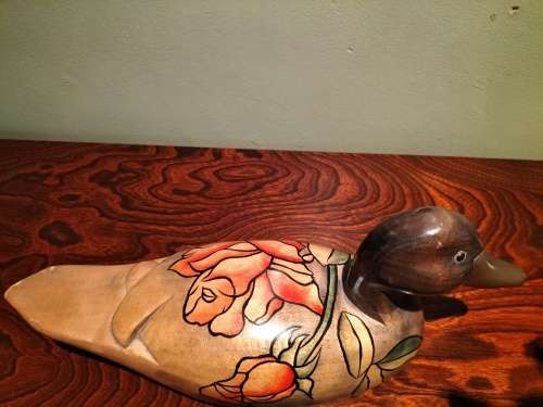 Vintage Wooden Hand Painted Decoy Duck